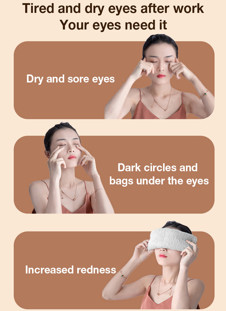 Heating Eye Massager with Vibration and Bluetooth Music, Smart Massage Eye Mask for Eye Strain, Migraines Relief, Improve Sleep