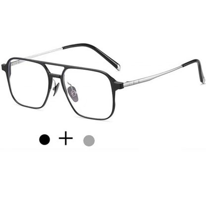 Y-Glasses：Magnetic multi-functional ultra-light titanium frame anti-blue light night vision color-changing 3D glasses