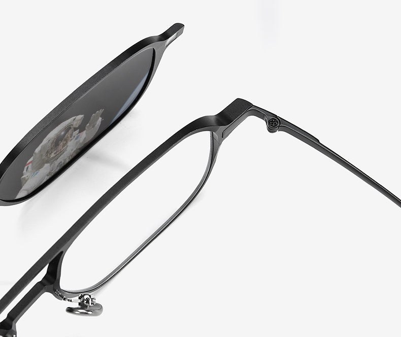 Y-Glasses:Magnetic multi-functional ultra-light titanium frame anti-blue light night vision color-changing 3D glasses