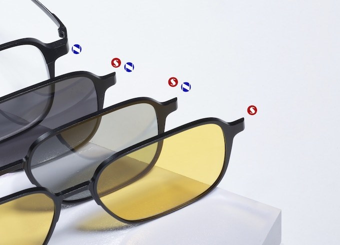 Y-Glasses:Magnetic multi-functional ultra-light titanium frame anti-blue light night vision color-changing 3D glasses