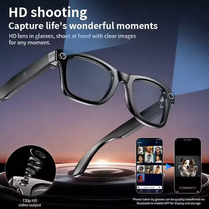 Y-AI Smart Glasses：With 8M HD camera 1200P anti-shake :HD video AI intelligent voice assistant Real-time translation Object recognion
