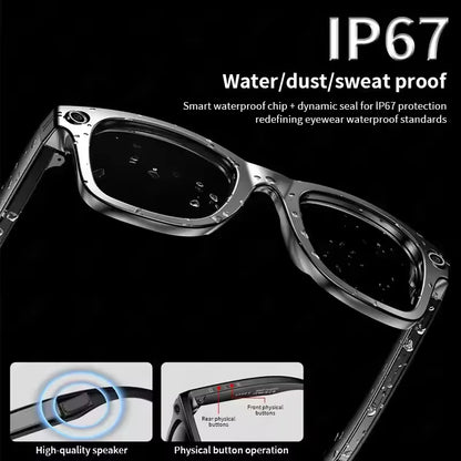 Y-AI Smart Glasses：With 8M HD camera 1200P anti-shake :HD video AI intelligent voice assistant Real-time translation Object recognion