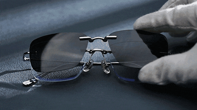 Magnetic multi function ultra light titanium rimless anti blue