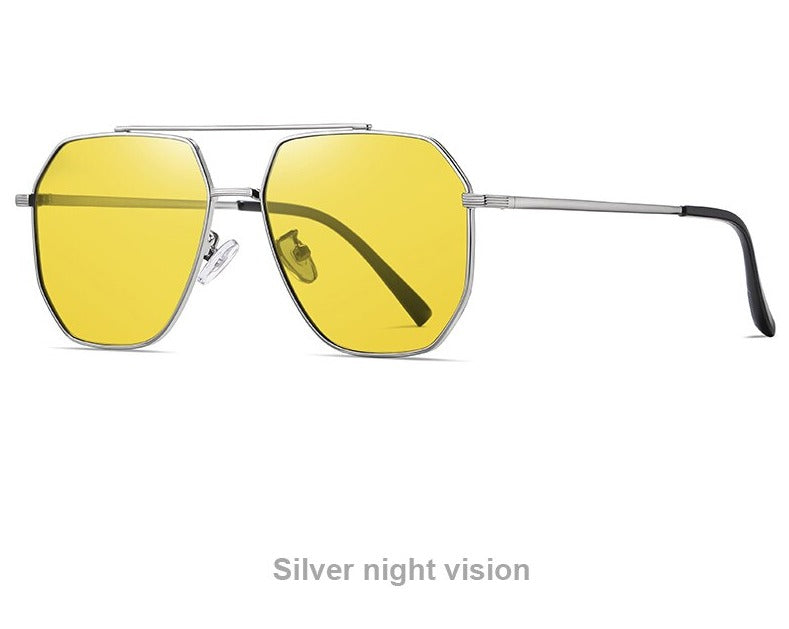 Men Polarized Sunglasses UV400 Pilot Sun Glasses Bright Black gray(Sunglasses)
