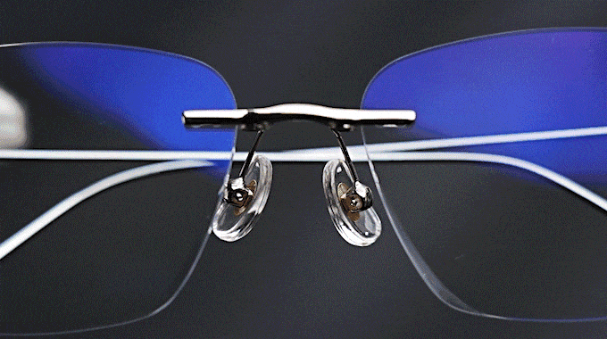 Magnetic multi-function ultra-light titanium rimless anti-blue light night vision color changing 3D glasses